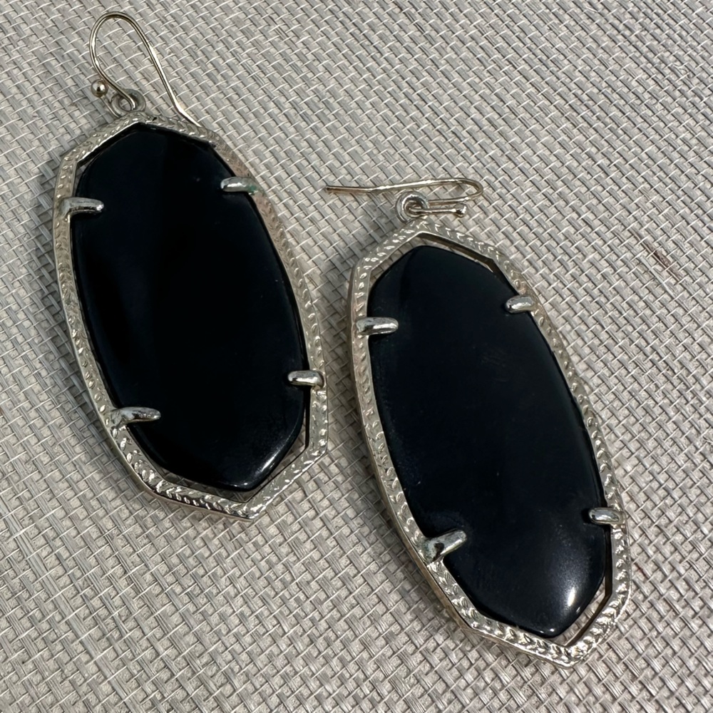 Kendra Scott Black and Gold Earrings